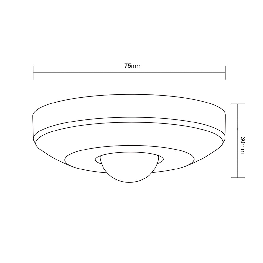 Stropní čidlo pohybu PIR Maclean Energy MCE231 max. 100W (LED) dosah 6m