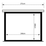 Elektrické projekční plátno Maclean, napínané Premium, nástěnné nebo stropní, 120", 4:3, MC-993