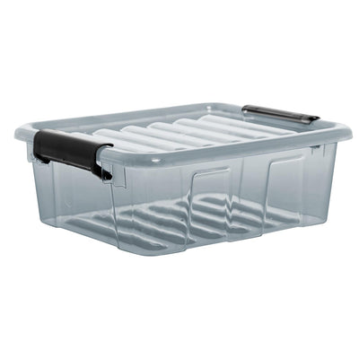 Odpadkový koš s víkem Plast Team Home Box 1,6 l transparentní šedý