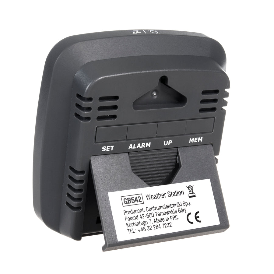 Bezdrátová meteorologická stanice s kalendářem DCB GreenBlue GB542, alarm