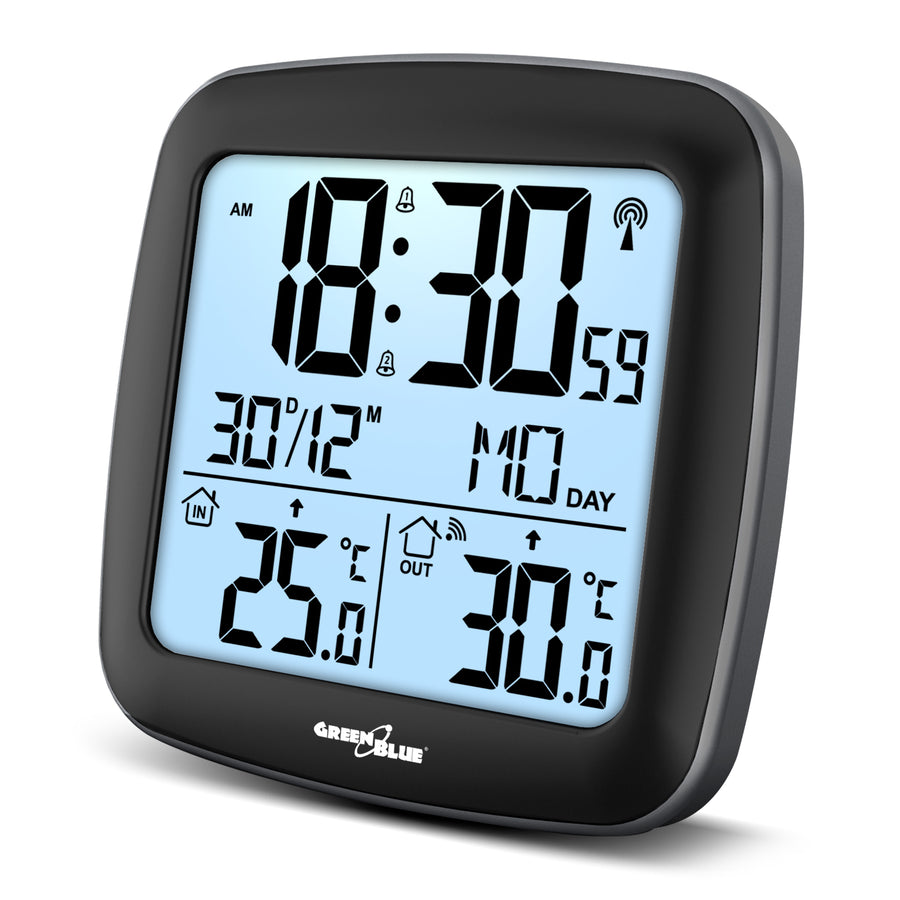 Bezdrátová meteorologická stanice s kalendářem DCB GreenBlue GB542, alarm