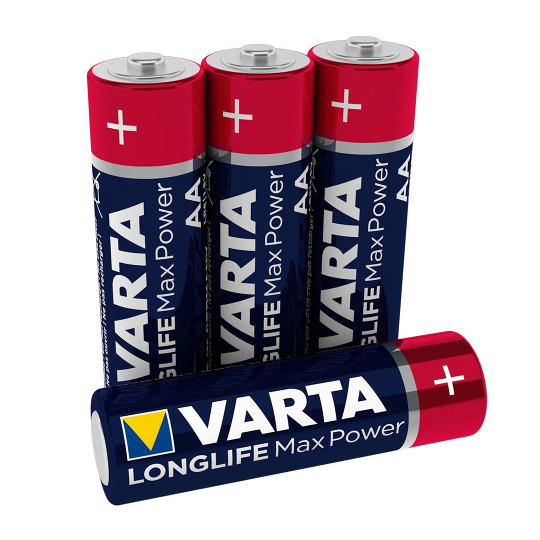 4x alkalické baterie Varta Longlife Max Power AA, vysoká kvalita