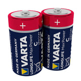 Alkalické baterie 2x  Varta Longlife Max Power R14