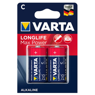 Alkalické baterie 2x  Varta Longlife Max Power R14