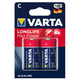 Alkalické baterie 2x  Varta Longlife Max Power R14