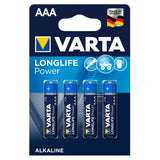 4x alkalické baterie Varta Longlife Power AAA R3 LR3