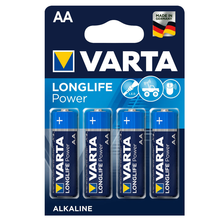 4x alkalické baterie Varta Longlife Power AA LR6 R6