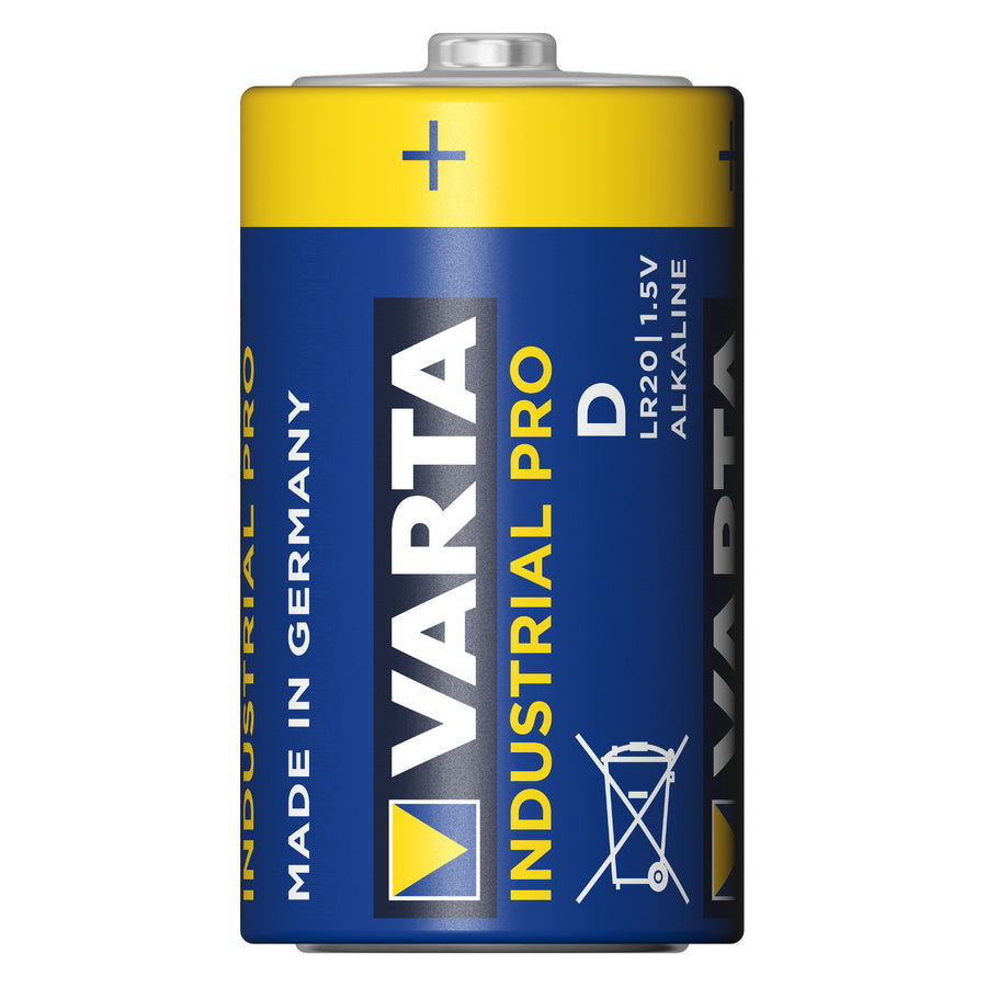 20x alkalické baterie Varta Industrial R20/D Fólie