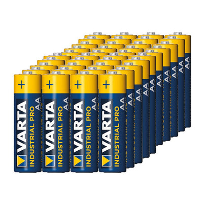 40x alkalické baterie Varta Industrial LR6 / AA fólie