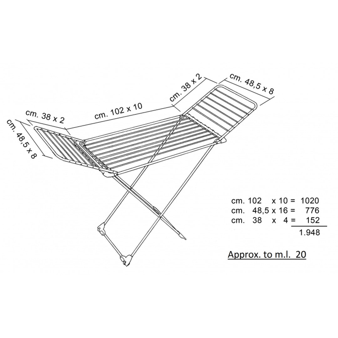 Sušák na prádlo Vileda Aluminium 100 odolný proti korozi a nepříznivým povětrnostním podmínkám