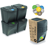 Sada segregačních košů  4x25L Sortibox IKWB20S4-405U - šedá