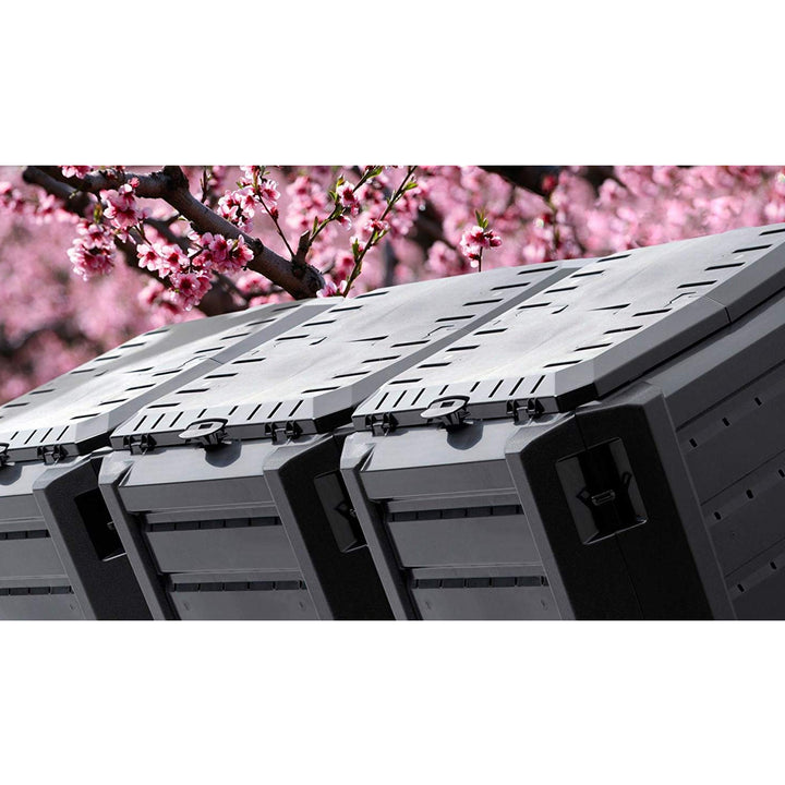 Modulární kompostér 1200L trojkomorový  IKSM1200C-S41 - černý