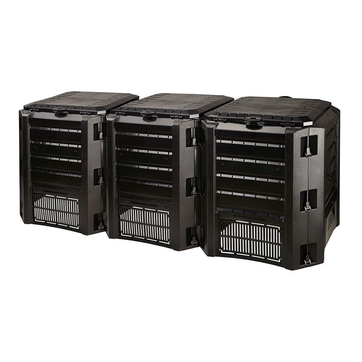 Modulární kompostér 1200L trojkomorový  IKSM1200C-S41 - černý