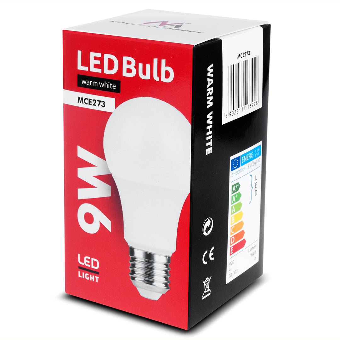 LED žárovka E27, 9W 230V Maclean Energy MCE273 WW teplá bílá 3000K 920lm