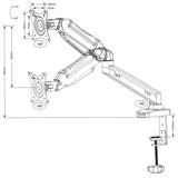 Černý držák LED LCD monitoru Maclean 13 "-27" 8 kg stolní na stůl
