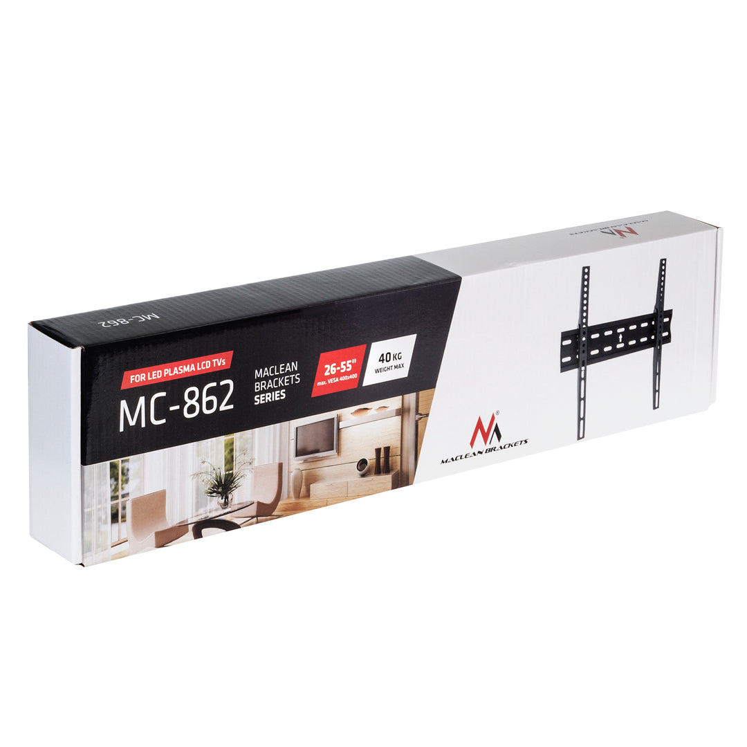 TV držák 26-55 "40 kg univerzální Maclean MC-862 černý max vesa 400x400