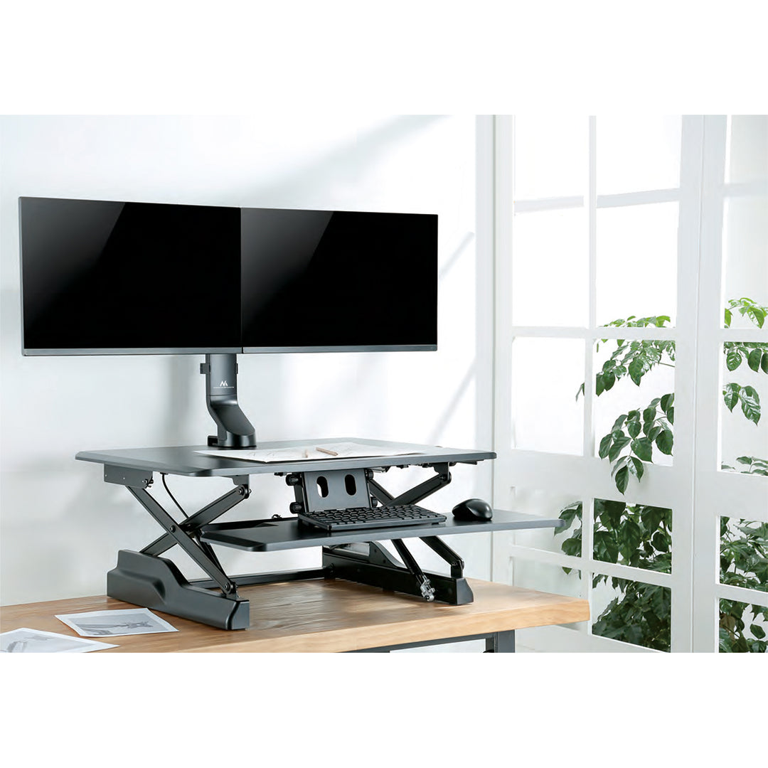 Držák pro dva monitory / dvojitý 17 "-27" 14 kg Maclean MC-854 VESA 75x75 100x100 se hodí pro MC-848 a MC-849