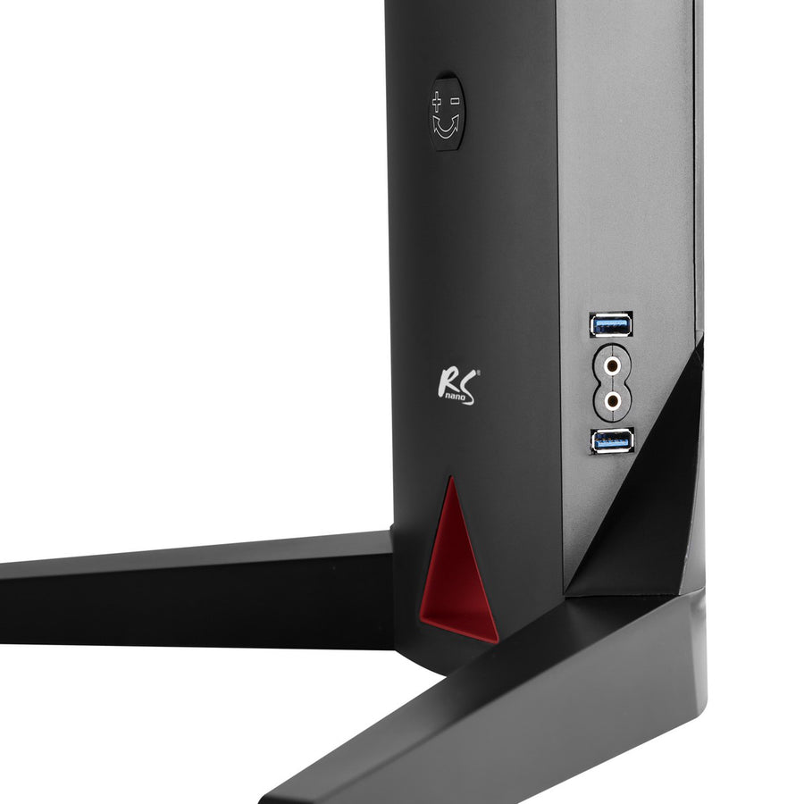 Stojan na monitor, volně stojící, protizávaží, hra NanoRS RS110 17-32 "8 kg VESA 75x75 a 100x100, 2xUSB 3.0, konektor pro sluchátka a mikrofon