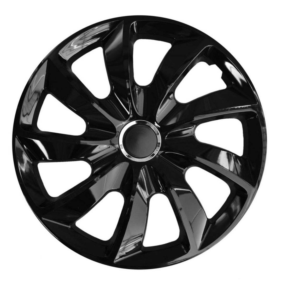 Poklice na kola 17" NRM STIG BLACK PAINTED, černé, 4 kusy