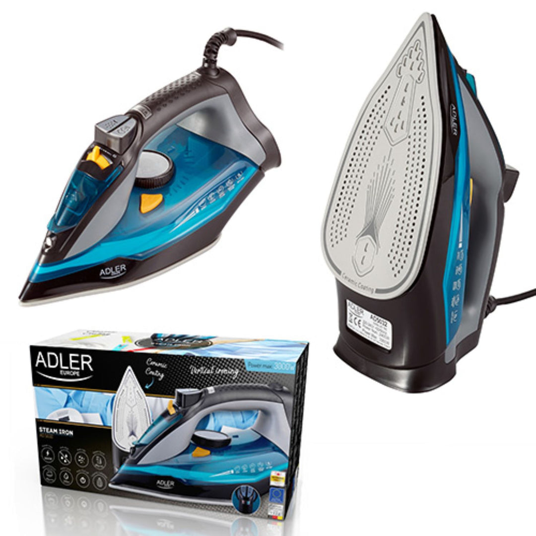Multifunkční napařovací žehlička s keramickou nohou 3000 W Adler AD 5032