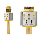 Bluetooth mikrofon s reproduktorem LTC MIC100 zlatý pro karaoke