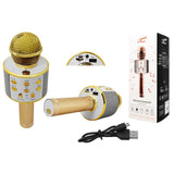 Bluetooth mikrofon s reproduktorem LTC MIC100 zlatý pro karaoke