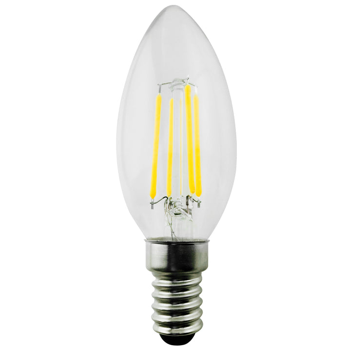 LED žárovka E14, 4W 230V Maclean Energy MCE285 WW teplá bílá 3000K 400lm retro edison dekorativní svíčka C37