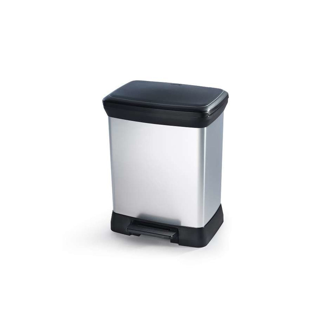 Koš s pedálem pro segregaci Curver Deco Bin metalizovaný 10 + 18L