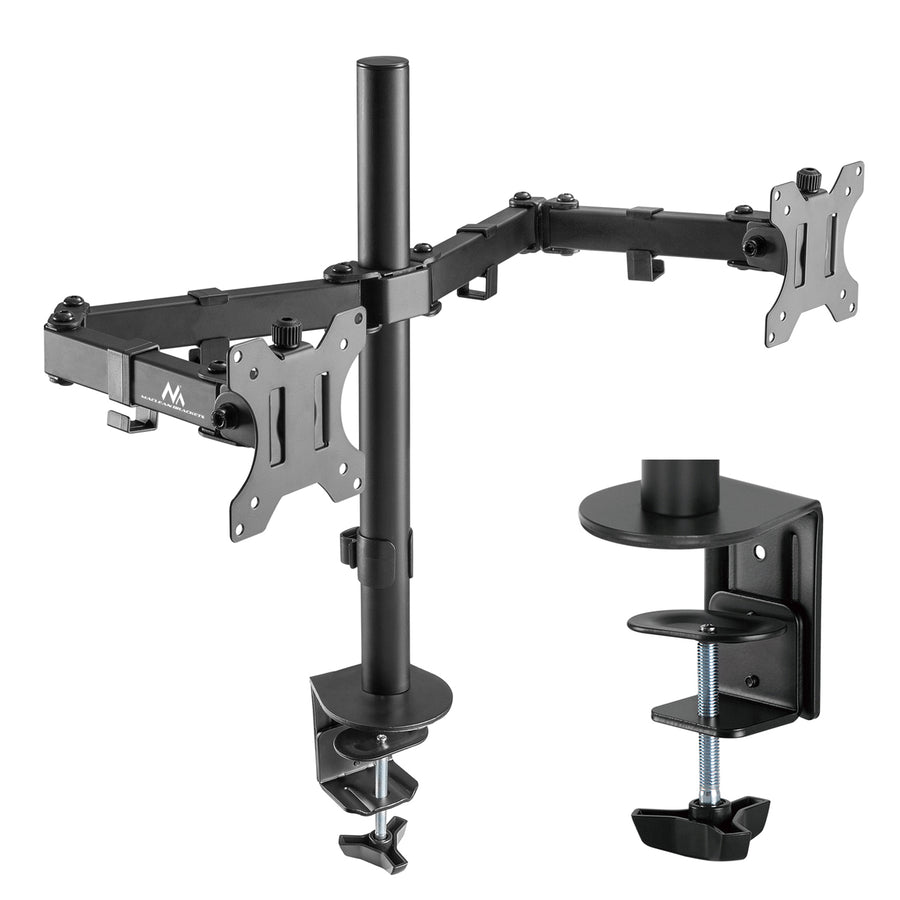 Držák na stůl pro 2 Maclean MC-884 17-32 "LCD monitory 2x 8 kg (max. 16 kg) vesa 75x75 a 100x100