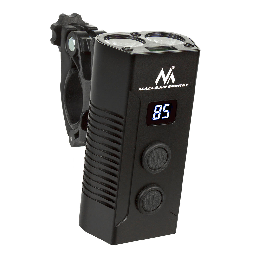 Cyklo baterka XML + COB LED 750 lumen LED Maclean Energy + sada powerbank MCE308 silná