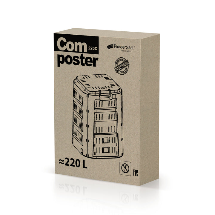 Kompostér 220L Prosperplast Compogreen IKST220C-S411 - černý