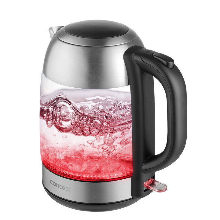 Skleněná rychlovarná konvice 1,7 l Concept RK4080 nerez