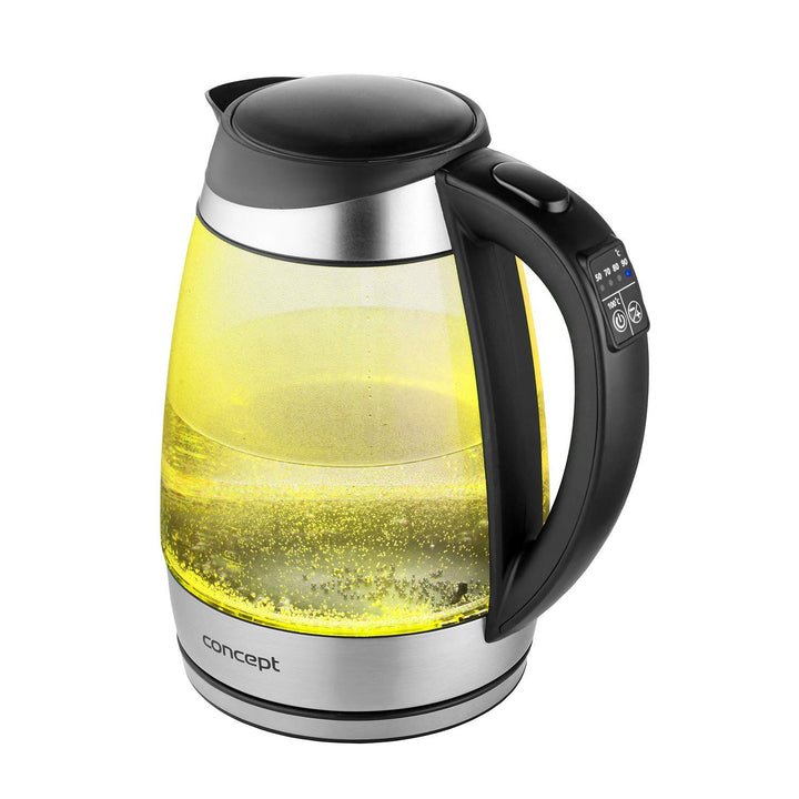 Skleněná rychlovarná konvice 1,7 l s regulací teploty Concept RK4120