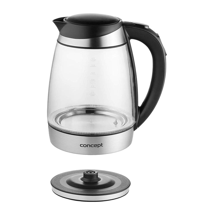 Skleněná rychlovarná konvice 1,7 l s regulací teploty Concept RK4120