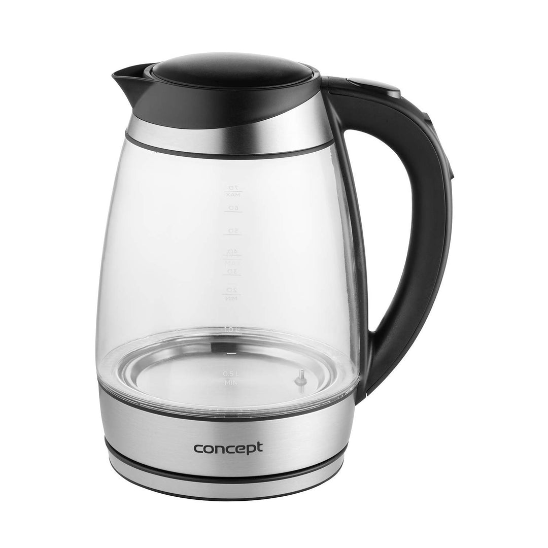 Skleněná rychlovarná konvice 1,7 l s regulací teploty Concept RK4120