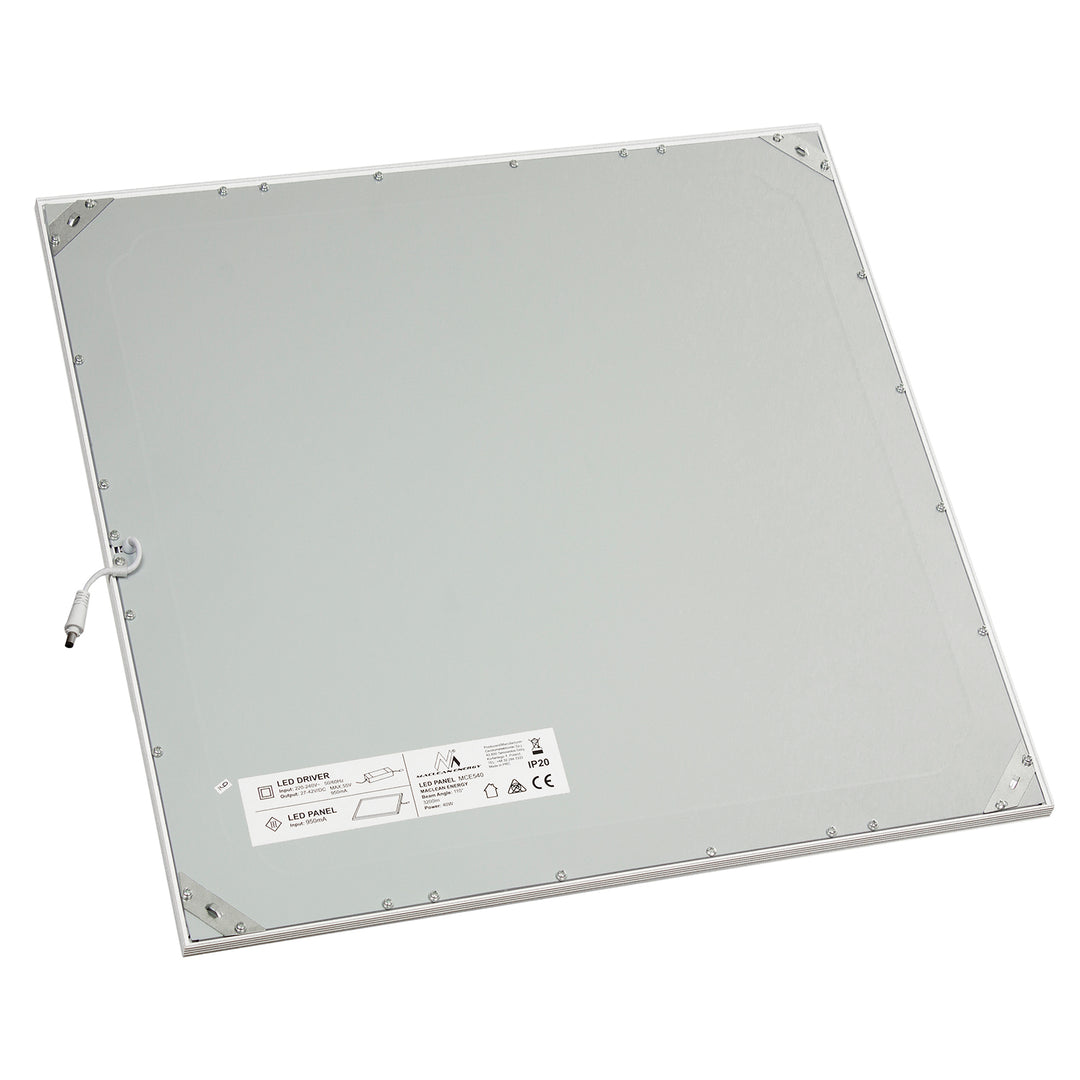 LED stropní panel štíhlý 40 W, 3200lm neutrální bílá (4000K) Maclean Energy MCE540 NW 595x595x8mm