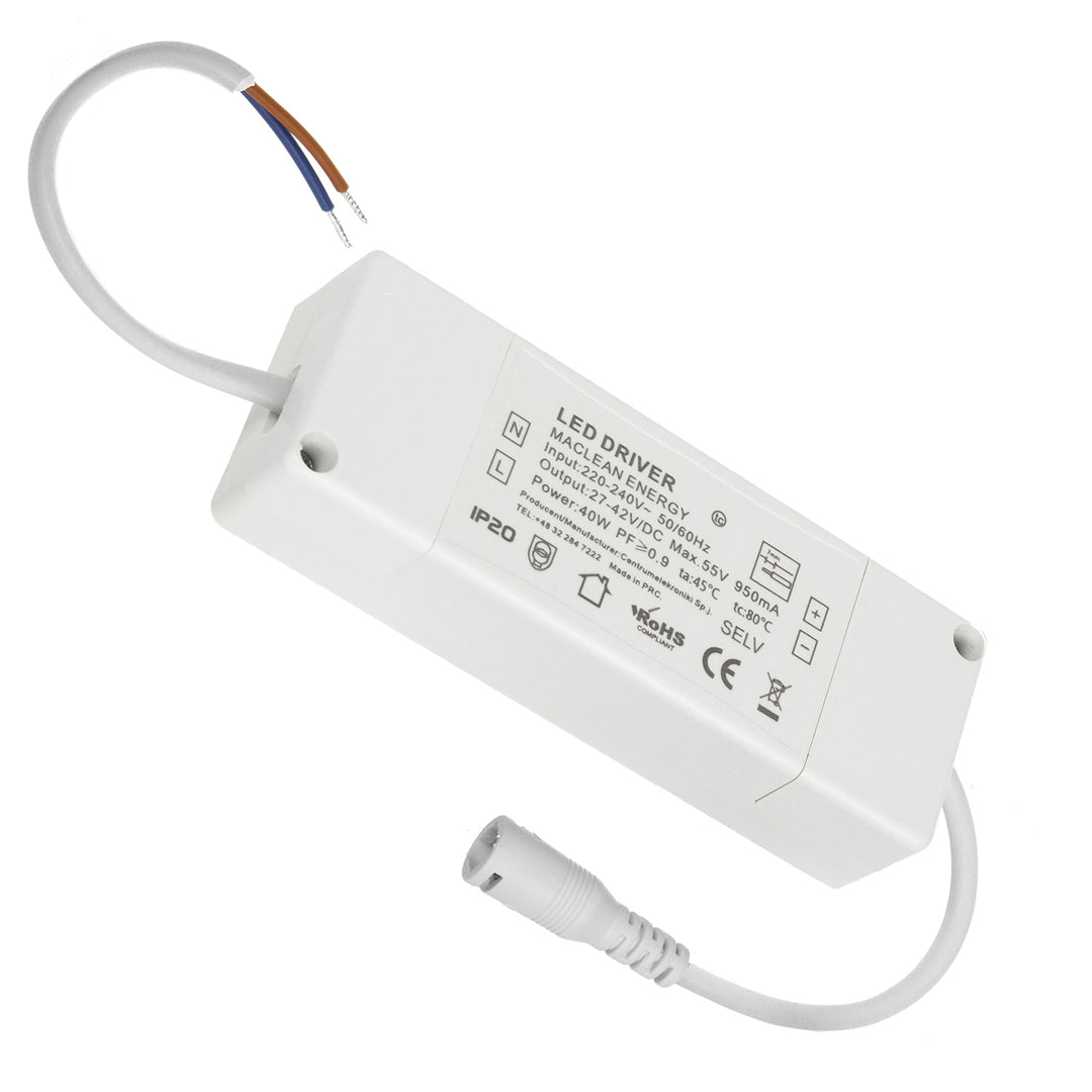 LED stropní panel štíhlý 40 W, 3200lm neutrální bílá (4000K) Maclean Energy MCE540 NW 595x595x8mm