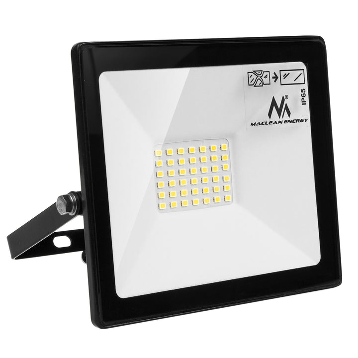 Naświetlacz LED slim 30W, 2400lm teplá bílá (3000K) Maclean Energy MCE530 WW, IP65, PREMIUM