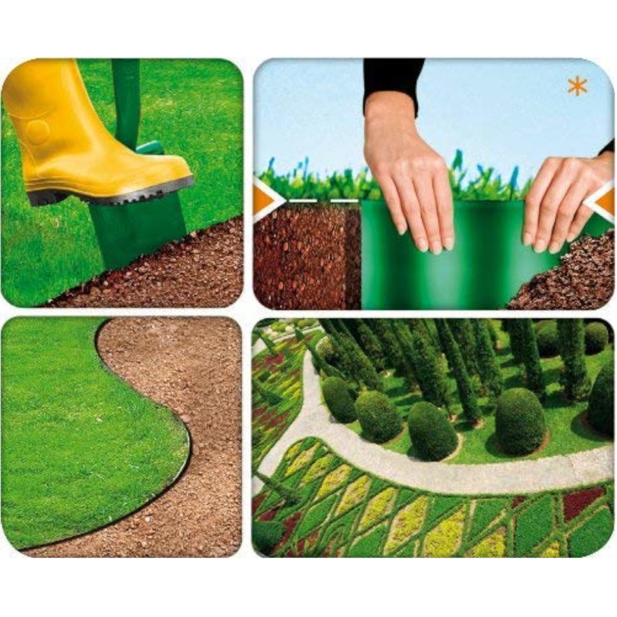 Vlnitá zahradní hrana 10 cm x 9 m Cellfast 30-001H zelená