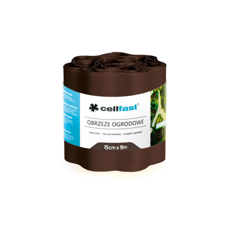 Zahradní vlnité lemování 15cm x 9m Cellfast hnědé