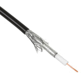 Kabel koaxiální gelový staelitní DVB-T RG6 100M Maclean MCTV-477 1,0CU + 4.6FPE + AL / P + 96 * 0,12AL + 6,8PE