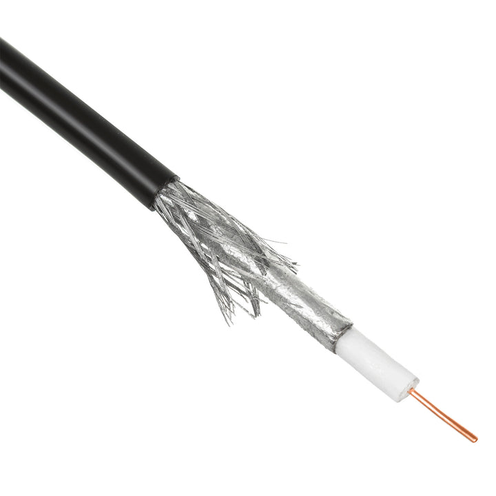 Kabel koaxiální gelový staelitní DVB-T RG6 100M Maclean MCTV-477 1,0CU + 4.6FPE + AL / P + 96 * 0,12AL + 6,8PE