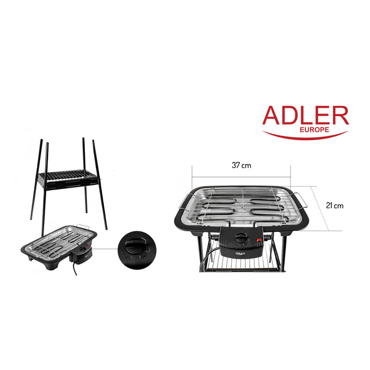 Elektrický gril se zahradním stojanem Adler AD 6602