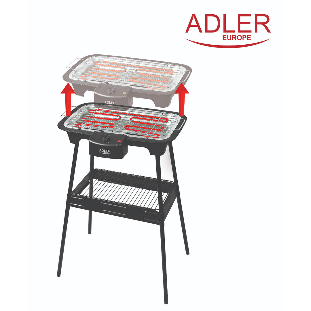 Elektrický gril se zahradním stojanem Adler AD 6602