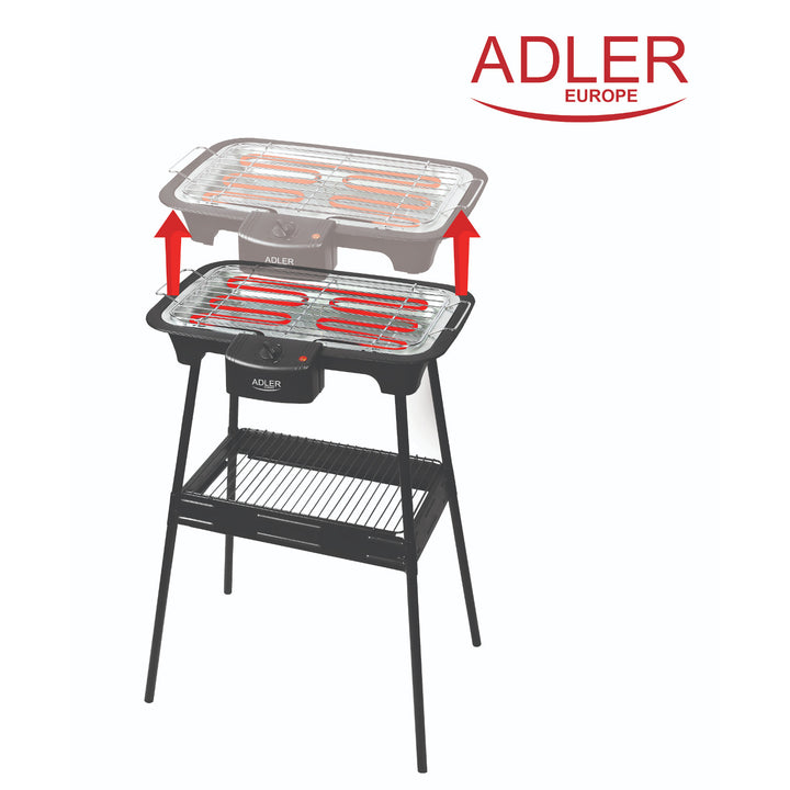 Elektrický gril se zahradním stojanem Adler AD 6602