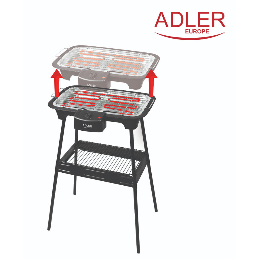Elektrický gril se zahradním stojanem Adler AD 6602