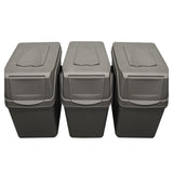 Sada segregačních košů Sortibox 3x25L ISWB25S3-405U - šedá