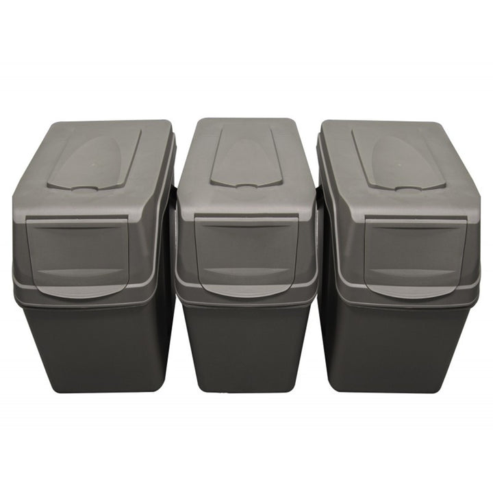 Sada segregačních košů Sortibox 3x25L ISWB25S3-405U - šedá