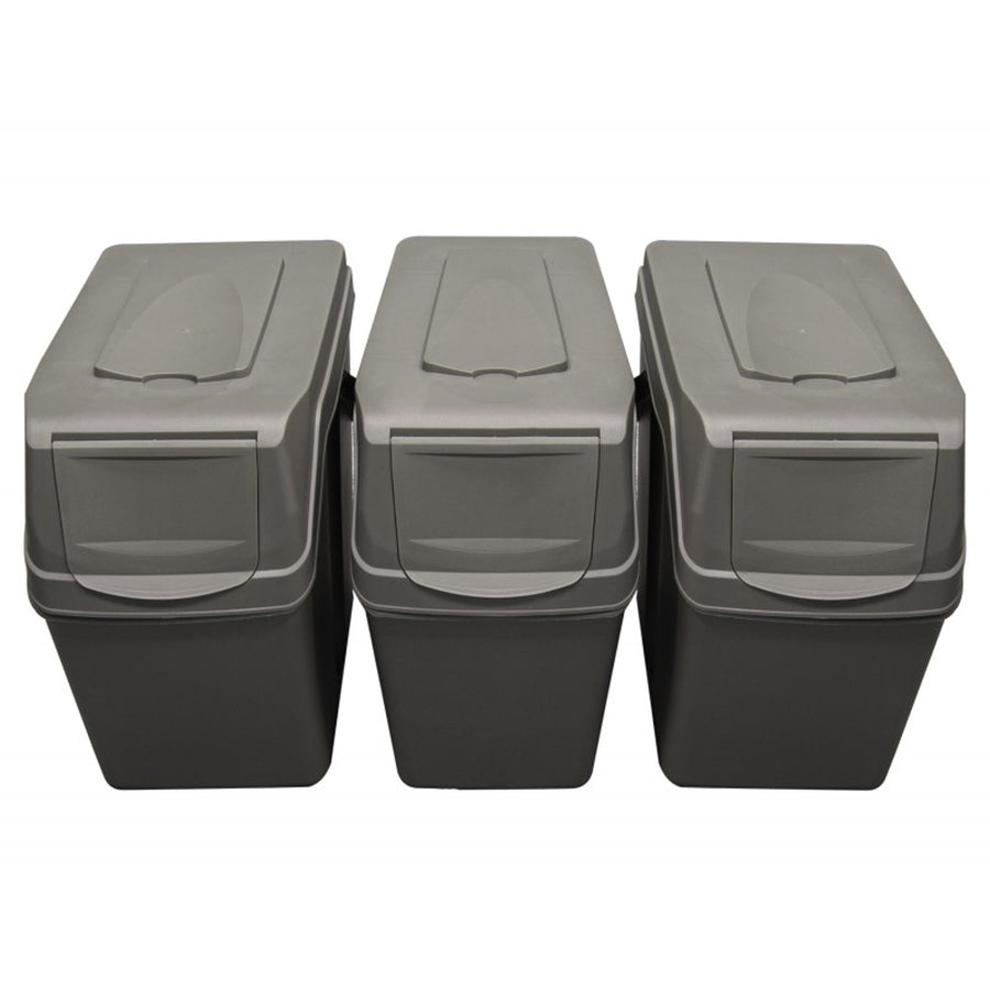 Sada segregačních košů Sortibox 3x25L ISWB25S3-405U - šedá