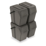 Sada segregačních košů 4x25L Sortibox ISWB25S4-405U - šedá
